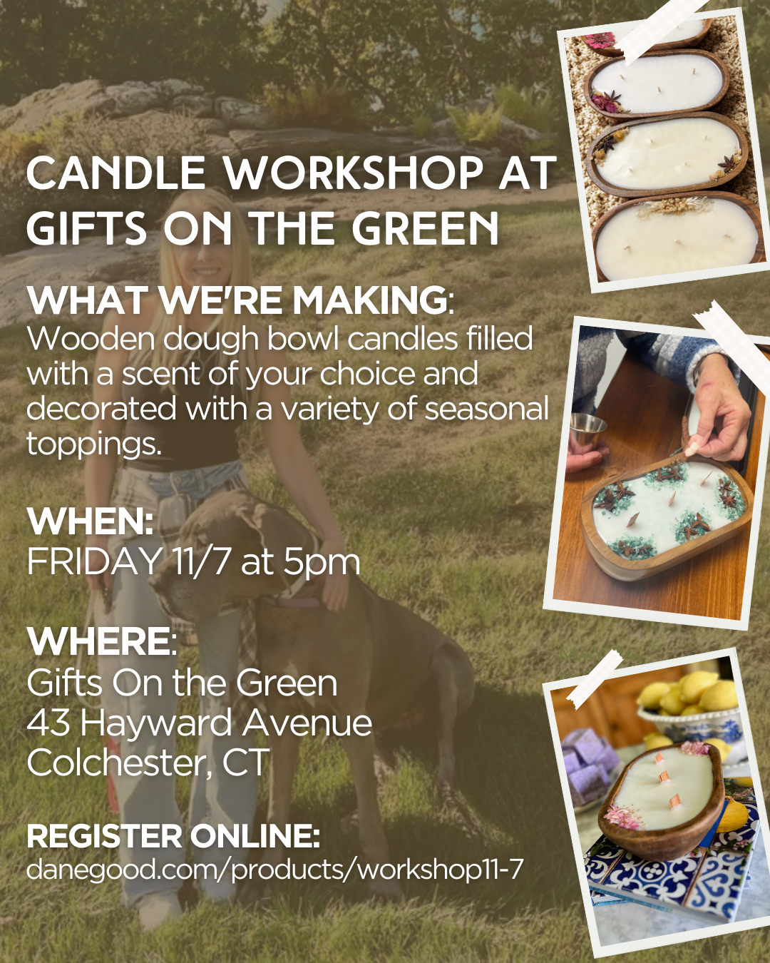 CANDLE WORKSHOP AT GIFTS ON THE GREEN 11/7 - Dane Good