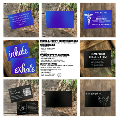 DELUXE BUSINESS CARDS + WALLET PLAQUES - Dane Good